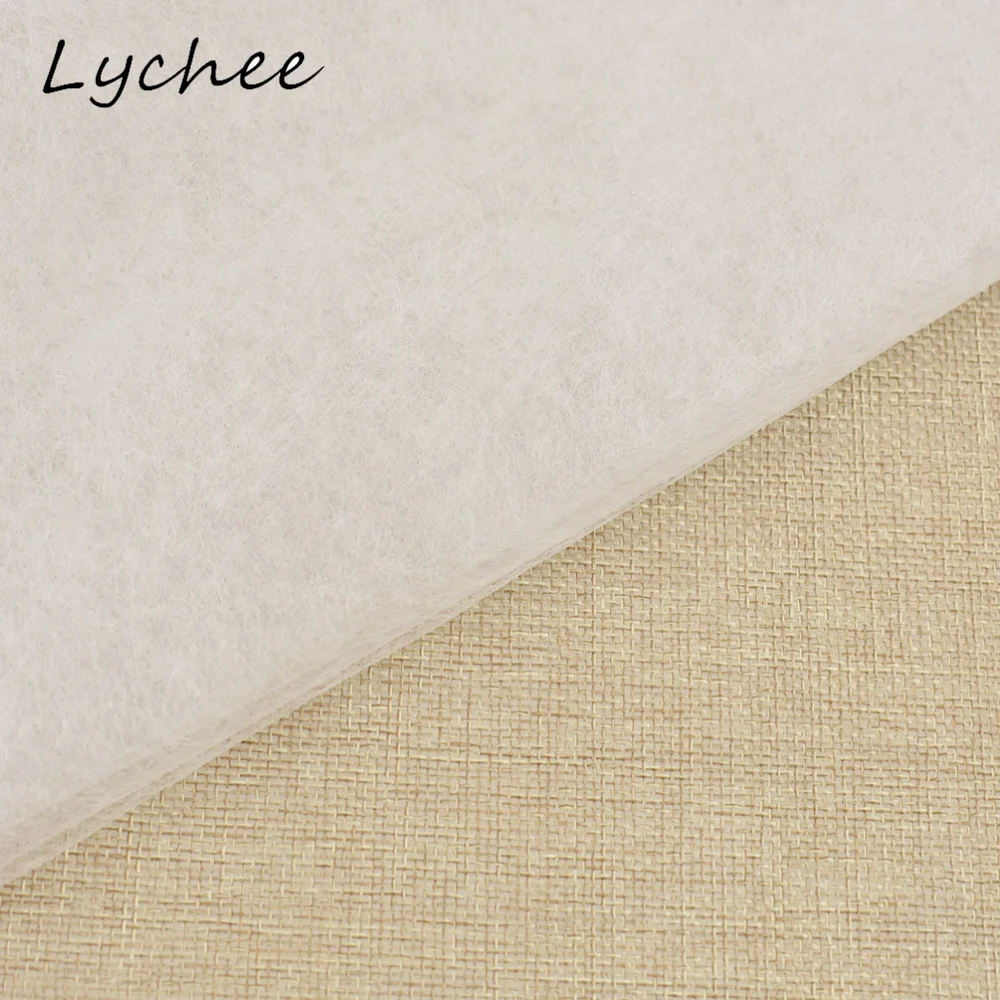 Lychee 1.1*1m Iron On Double Faced Adhesive Fabric DIY Interlining Handmade Craft Clothes Sewing Cloth Accessories