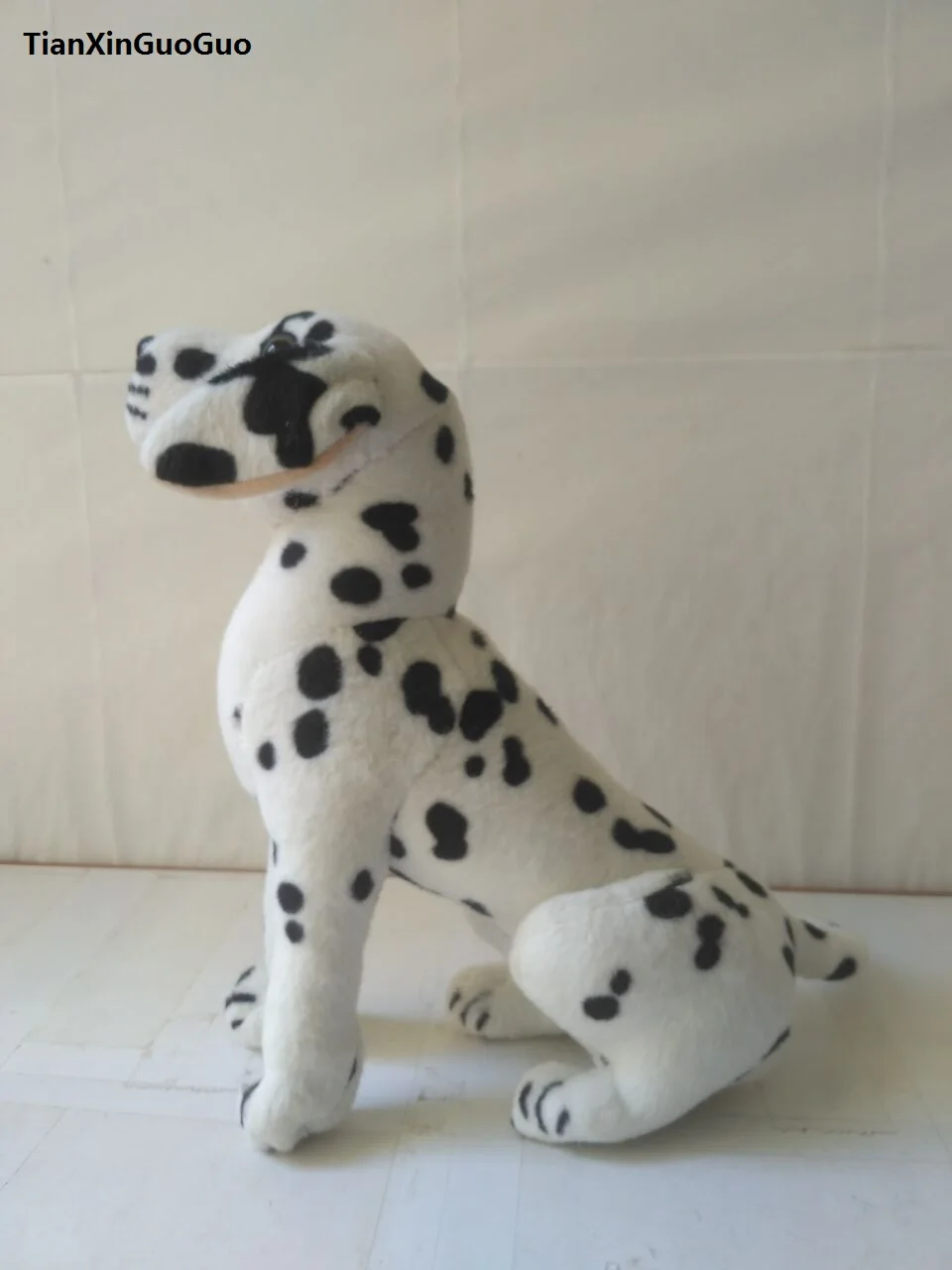 large 35cm squatting dalmatian dog plush toy soft doll birthday gift b1958