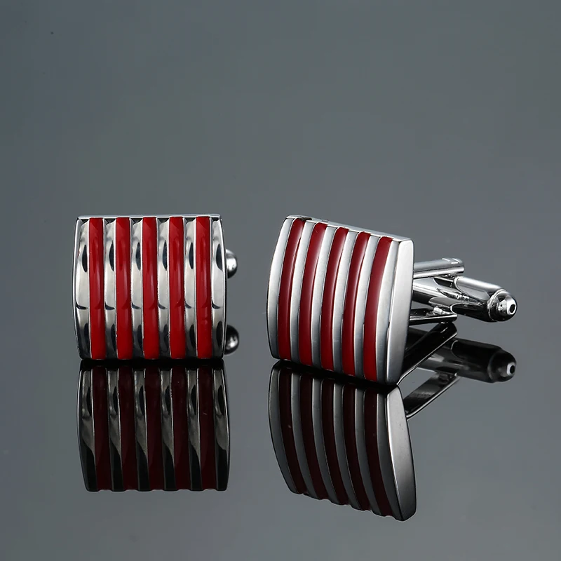 18 style Mix Hotsale Cufflinks Classical high quality Red enamel pattern cuff l mans Suit accessories Wedding business gifts