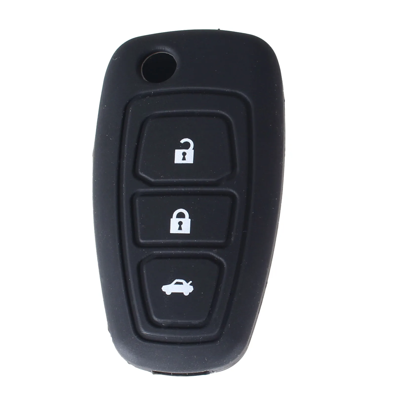 KEYYOU 3 Button Silicone Car Remote Key Fob Cover Case For Ford Fiesta Focus Ranger Mondeo Kuga Escape Ecosport Car Styling