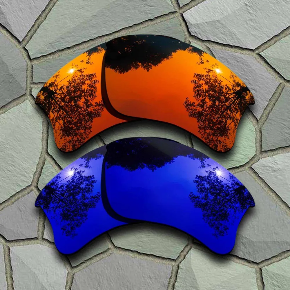 

Red Orange&Violet Blue Sunglasses Polarized Replacement Lenses for Oakley Flak Jacket XLJ