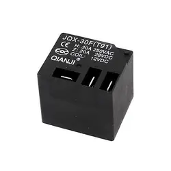 JQX-30F DC 12V Coil 5 Terminal PCB Type Mini Power Relays