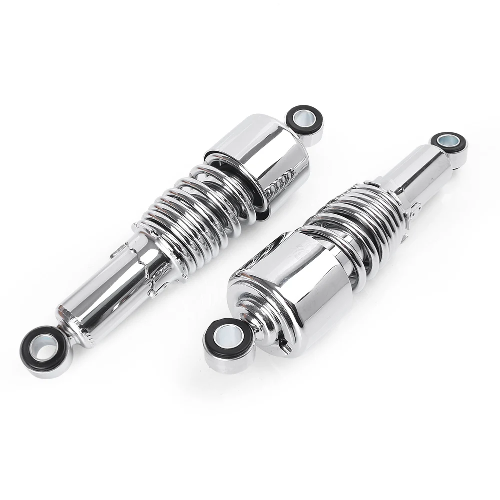 267mm For Harley Davidson Rear Shock Absorber Suspension Adjustable Round Motorcycle Parts Chrome