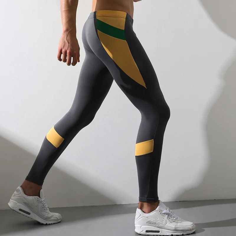 Men Compression Pants Mens Leggins Running Tights Leggings Sport Sexy Patchwork Athletics Workout Yoga Fitness Pant Sportswear