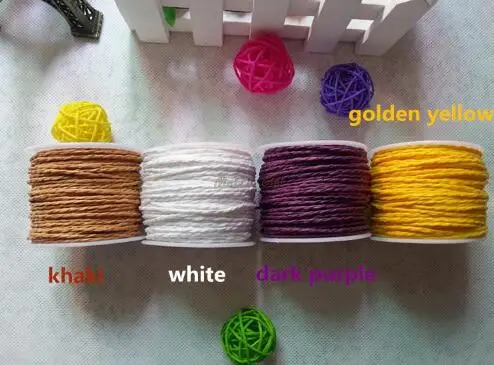 1pcs/lot-500m/pcs 17colors choices Twisted paper rope Hand DIY braided rope. Baking packing tape Gift box of the rope.