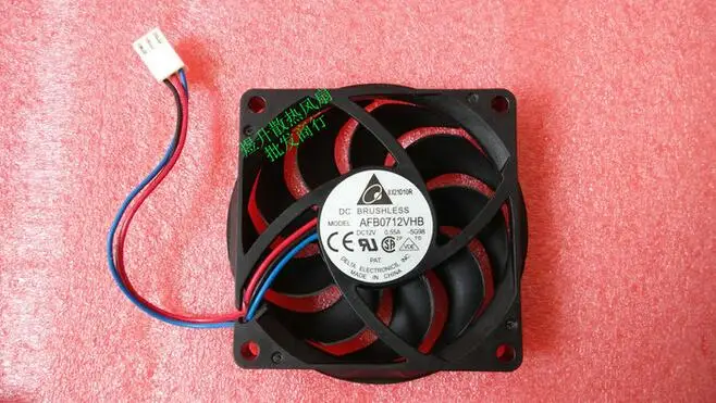 Delta DC12V 0.55A  AFB0712VHB 70*70*15MM 3 line CPU fan