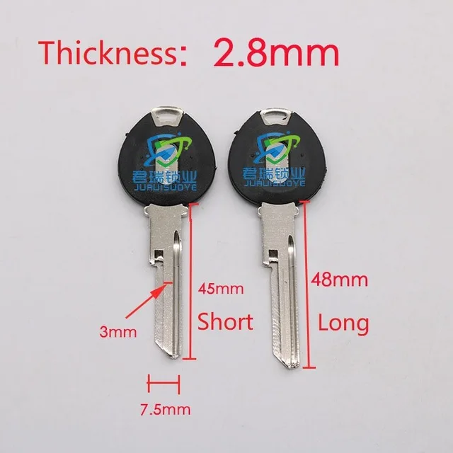 JF074 Slot key embryo Home Key Blade Replacement Length 45mm 48mm (10pcs) Free Shipping