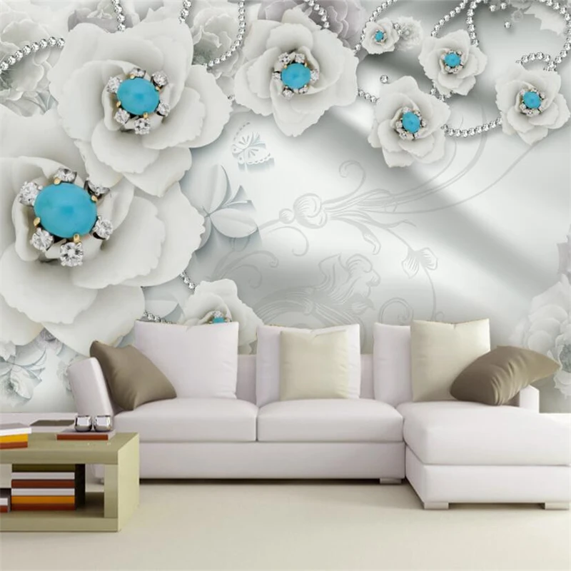 

wellyu papel de parede Elegant and elegant gem Peony TV background wall wallpaper for walls 3 d photo wallpaper behang