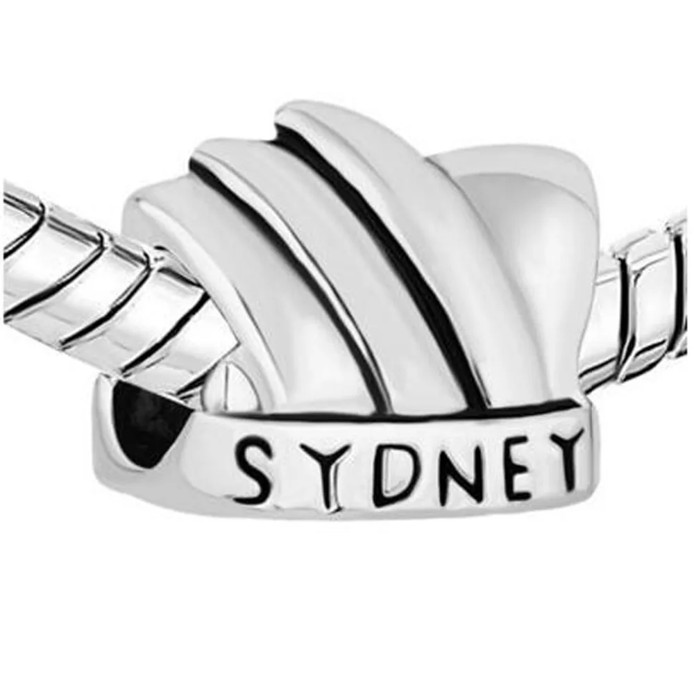 New Free Shipping European Fashion Black and White Sydney Opera House Building Small Accessories  Beads Fit Pandora Bracelet