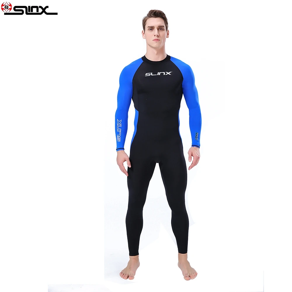 SLINX Men Jumpsuits elasticity Swimsuit Rash guards Swimwear Surf Diving suit Sunscreen UPF50+ quick drying Prevent jellyfish