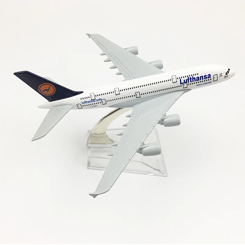 Lufthansa Airlines Aeroplane model Airbus A380 airplane 16CM Metal alloy diecast 1:400 airplane model toys Collectible gifts