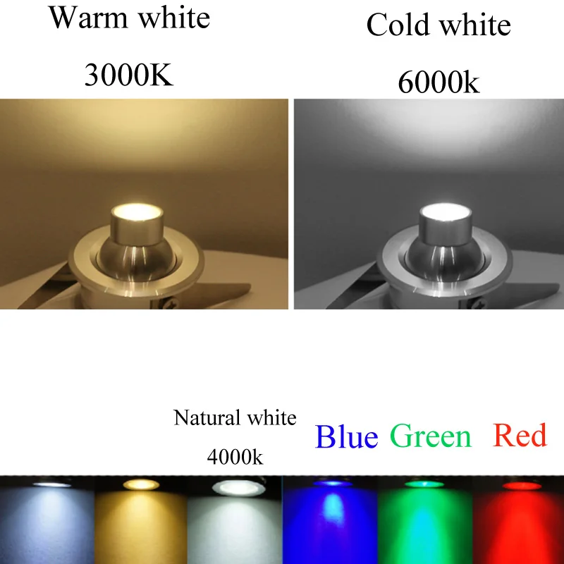 1W 3W LED Mini Downlight Under Cabinet Spot Light Ceiling Recessed Lamp AC110V 220V Down lights DC12V