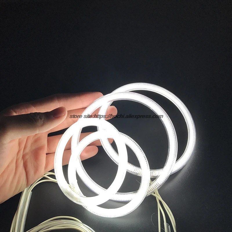 HochiTech WHITE 6000K CCFL Headlight  Angel Demon Eyes Kit angel eyes light for Chevrolet Sonic T300 2011 2012 2013 2014