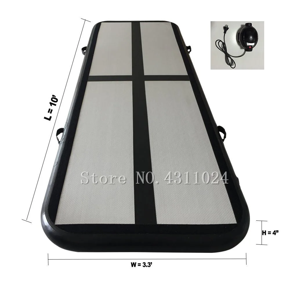 

Inflatable Gymnastics AirTrack Tumbling Mat Air Track Floor Mats with Electric Air Pump Length 9.8foot-(300cm)