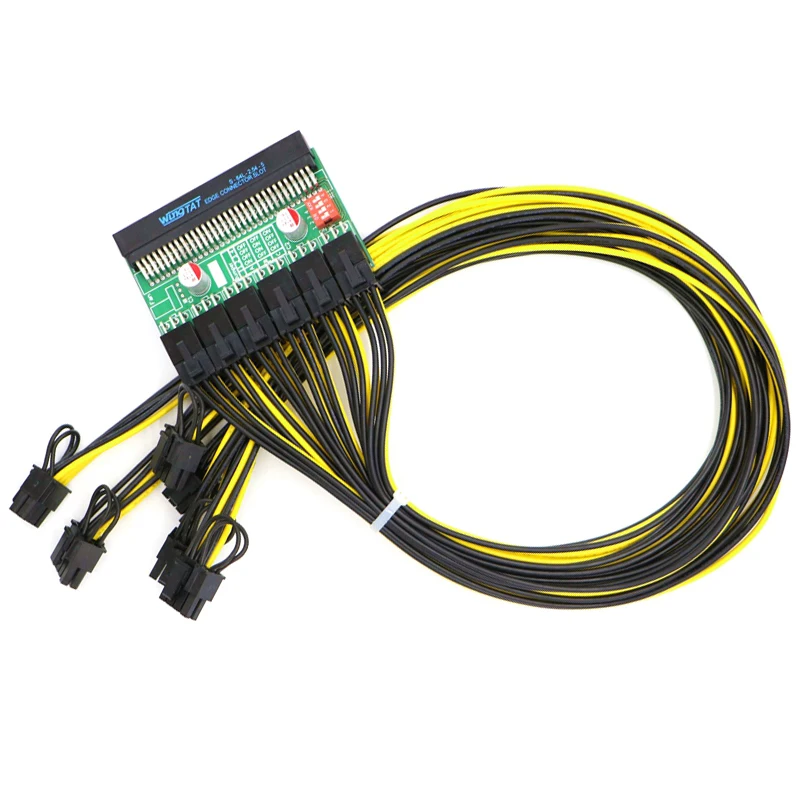 PCI-E Power Supply Kit - Breakout Board and 60CM 1007 16AWG PCI-E 6Pin to 6+2Pin Cable.