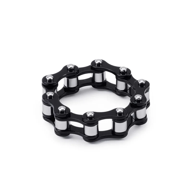 European and American new creative jewelry Personality motorcycle men\'s chain ring stainless steel jewelry