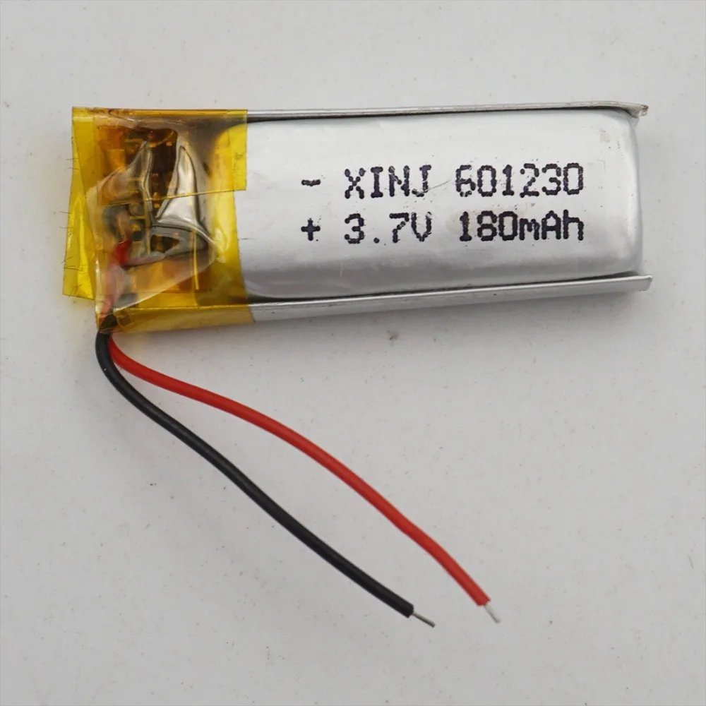 

3.7V 180 mAh 601230 Polymer Rechargeable Li Lithium Lipo Battery Cell For Glasses MP4 Headphones Record Pen Driving Recorder DIY