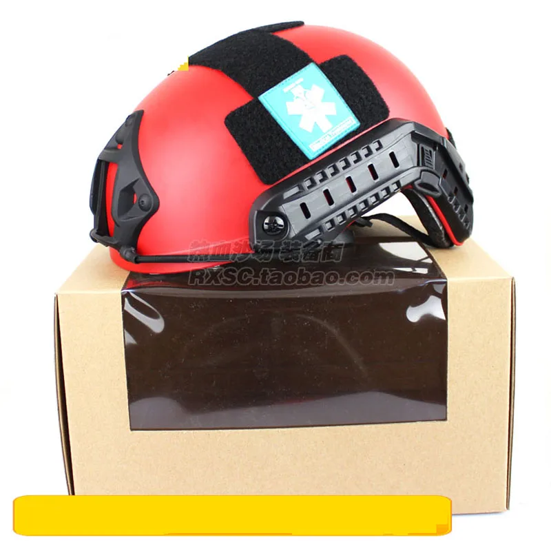 FAST Helmet MH Rescue Disaster Relief Field CS Outdoor Tactical Red Helmet