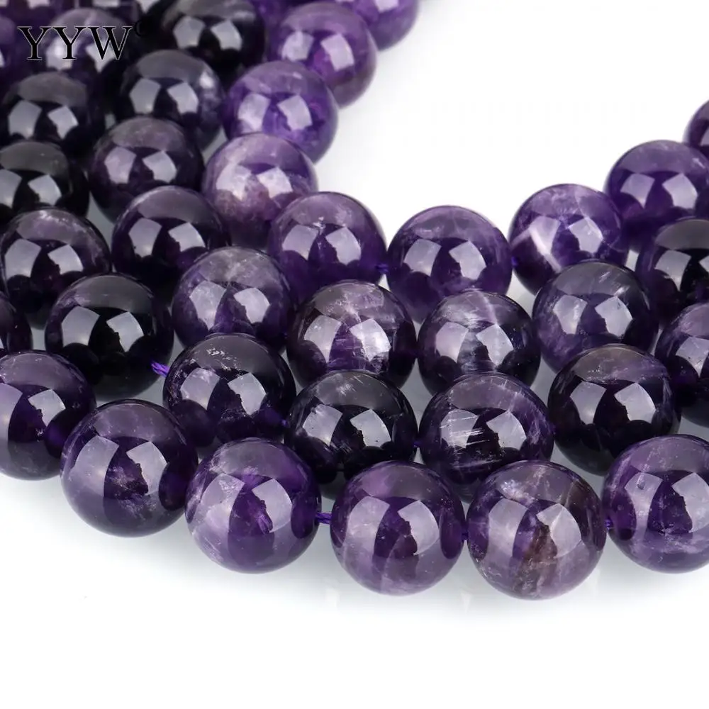 AAAA 14MM Natural Amethy Beads Round Loose Stone Beads For DIY Making Bracelet Necklace Jewelry Accessories Free Shipping 15