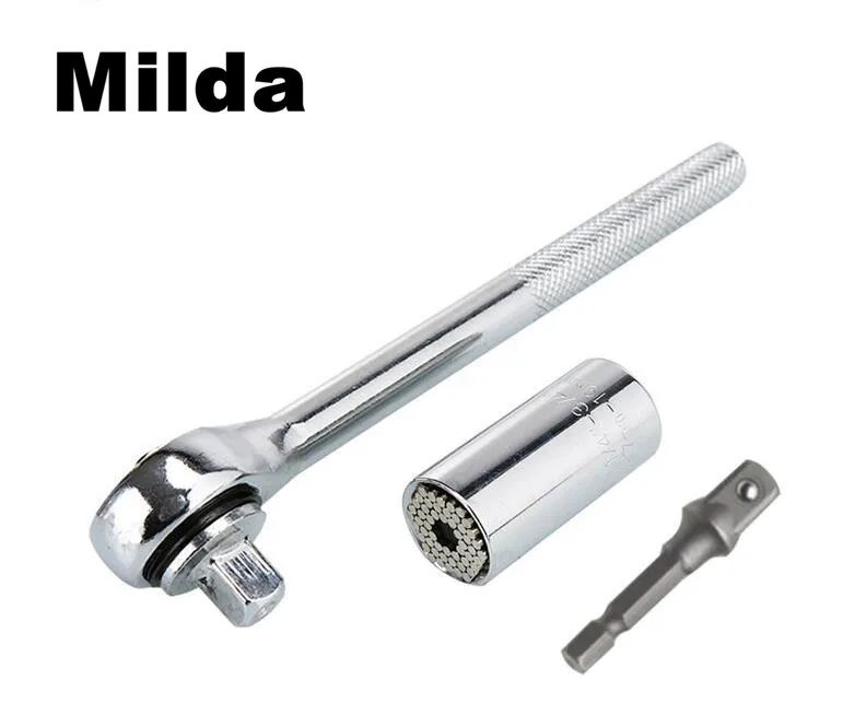 Milda 7-19mm Multi-Function Hand Tool Set Repair Kit Screwdriver Wrench power tool accessories Universal magic Socket wrench