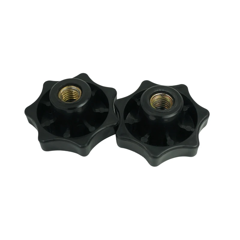 luchang 5PCS M12 60# Plum Bakelite Hand Tighten Nuts Handle Thread Star Mechanical Black Thumb Nuts Clamping Knob Manual Nuts