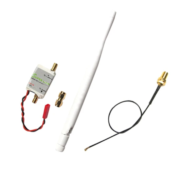 2.4G 2W Radio Signal Booster & Antenna & Feeder For DJI Phantom Multirotor  Frsky QX7 X9D PLUS Flysk Transmitter Extend Range