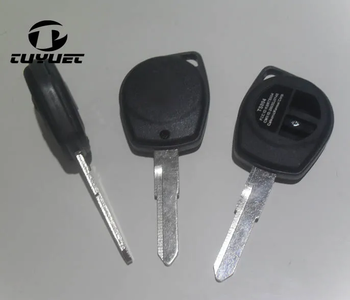 5PCS /10PCS 2 Botões Remoto Shell Chave Para Suzuki Grand Vitara Swift Ignis Chave Do Carro Em Branco Caso + Botão almofada de borracha