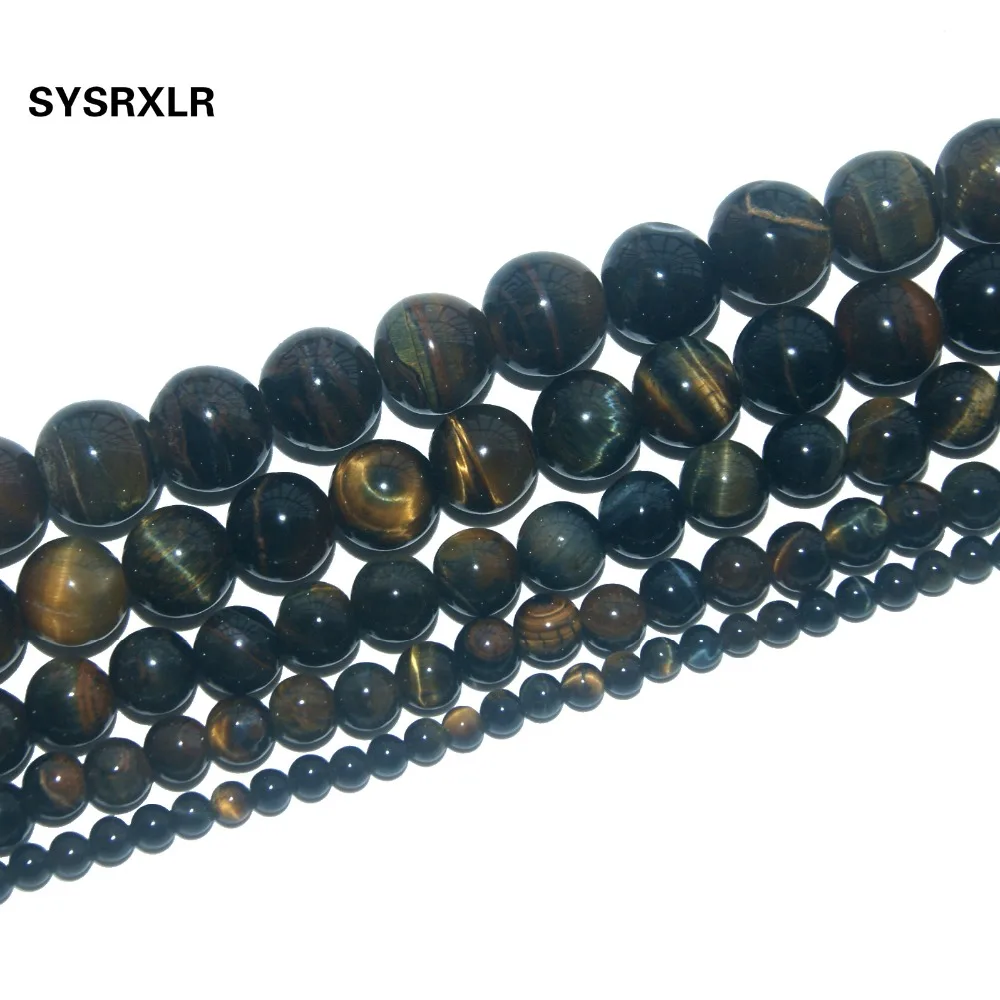 무료 배송 천연석 옐로우 타이거 아이 라운드 루즈 비즈 쥬얼리 만들기 Diy 팔찌 목걸이 4 6 8 10 12 MM 스트랜드, 쥬얼리 만들기