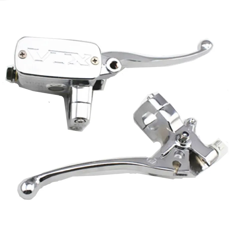 

Pair Chrome 1" 25mm Handlebar Control Reservoir Brake 14mm Bore Clutch Levers Motorycycle For Honda VTX VT