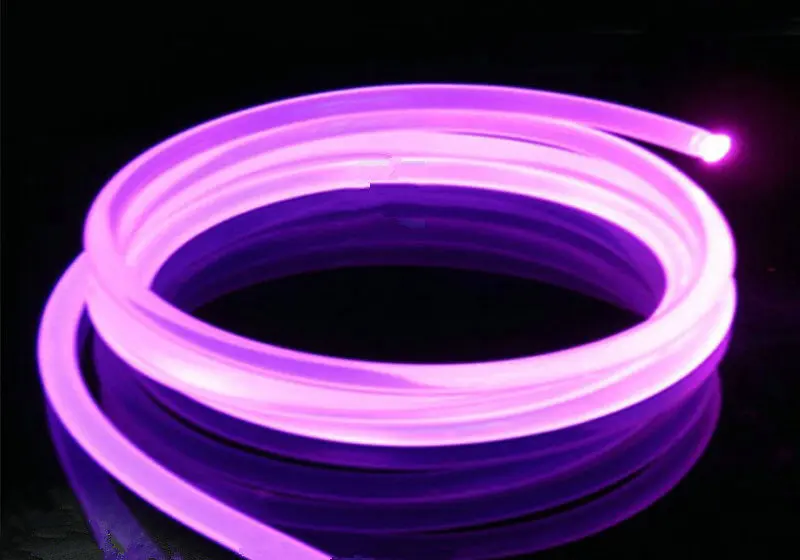 

10m PMMA Side Glow Fiber Optic Cable 8mm(Dia.) Car Home DIY LED Lighting hanging lamp curtain light home swimming pool decor RGB