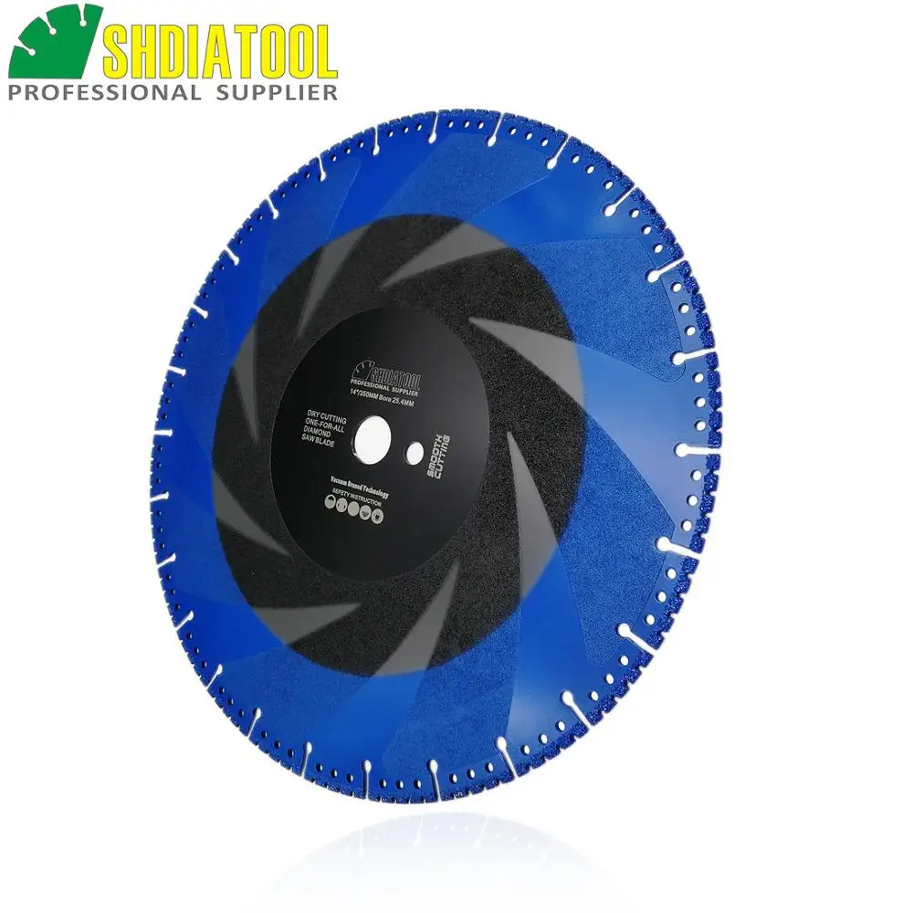 DIATOOL 2pcs 350mm Vacuum Brazed Diamond Blade For All Purpose 14" Demolition Blade For Stone Iron Steel