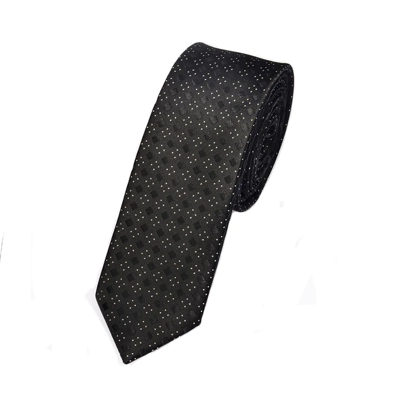 New Men's casual slim ties Classic polyester woven party Neckties Fashion Plaid dots Man Tie for wedding Business Male tie