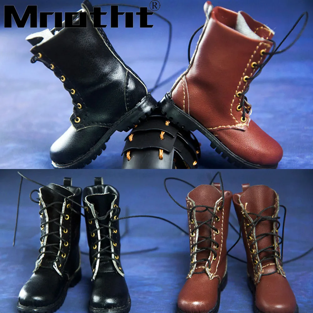 

1/6 Female Action Figure Shoes Model Combat Boots FA-18-04 1/6 Soldier Figure Military Boots solid Inside figure Accessory toys