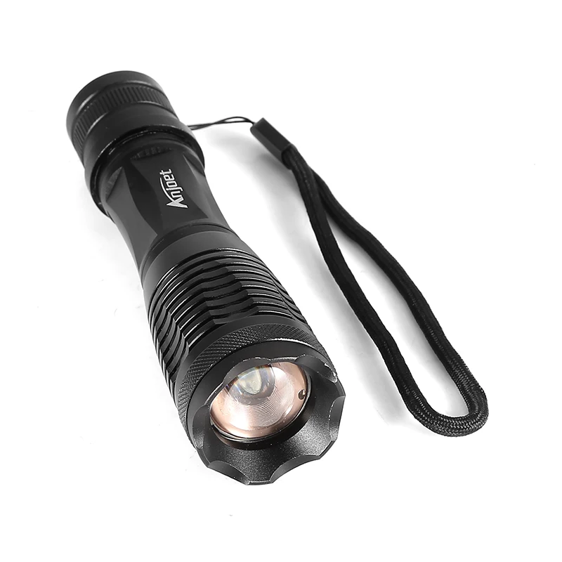 Anjoet E6 High Quality Tactical Flashlight XML-T6 LED 5 modes Zoomable hunting lanterna Torch Flash Light +18650 Battery Charger