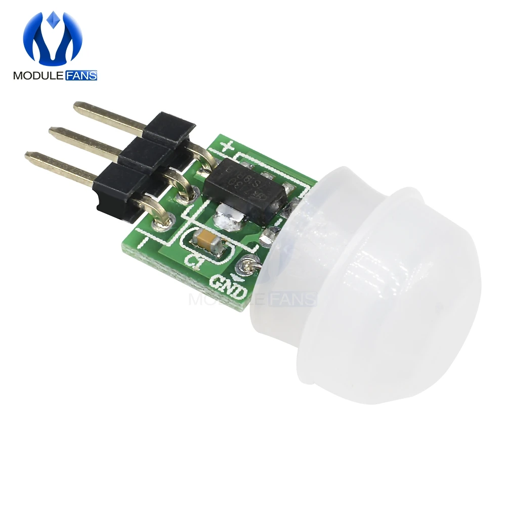 5PCS DC 2.7 to 12V Mini IR Pyroelectric Infrared PIR Motion Human Sensor Automatic Detector Module AM312 Sensor Board