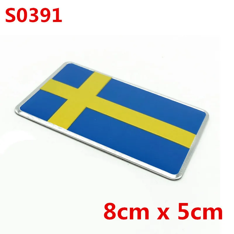 3D Aluminum Sweden Flag Car Styling Sticker Emblem Decal Badge SE Cars Body Window Bumper Door for Volvo V70 XC60 S60 V60 V40