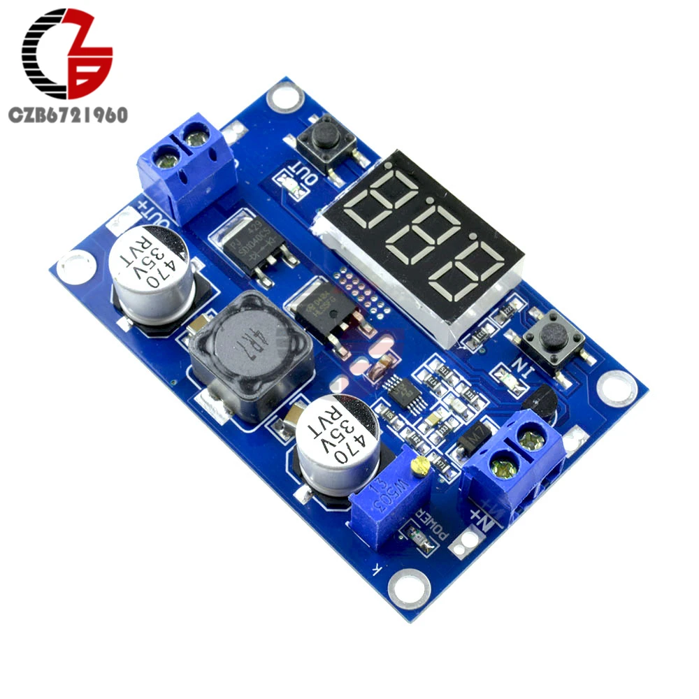 LTC1871 100W DC-DC Step Up Boost Converter Booster Voltage Regulator Power Transformer Supply with LED Digital Voltmeter 12V