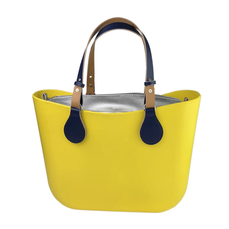 Yellow waterproof EVA body Big Size O bag obag style Luxury Handbags Women Bags Silicon hand bag