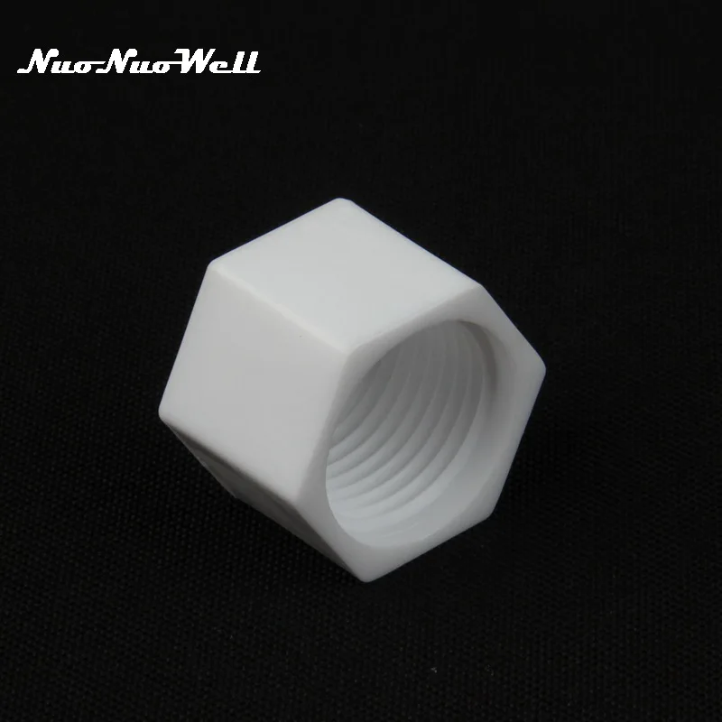 

NogoWell-Female Thread End Connector for Fish Tank Plastic Adapter Hexagon Plug Garden Irrigation Watering Parts POM 1/2 ", 4Pcs