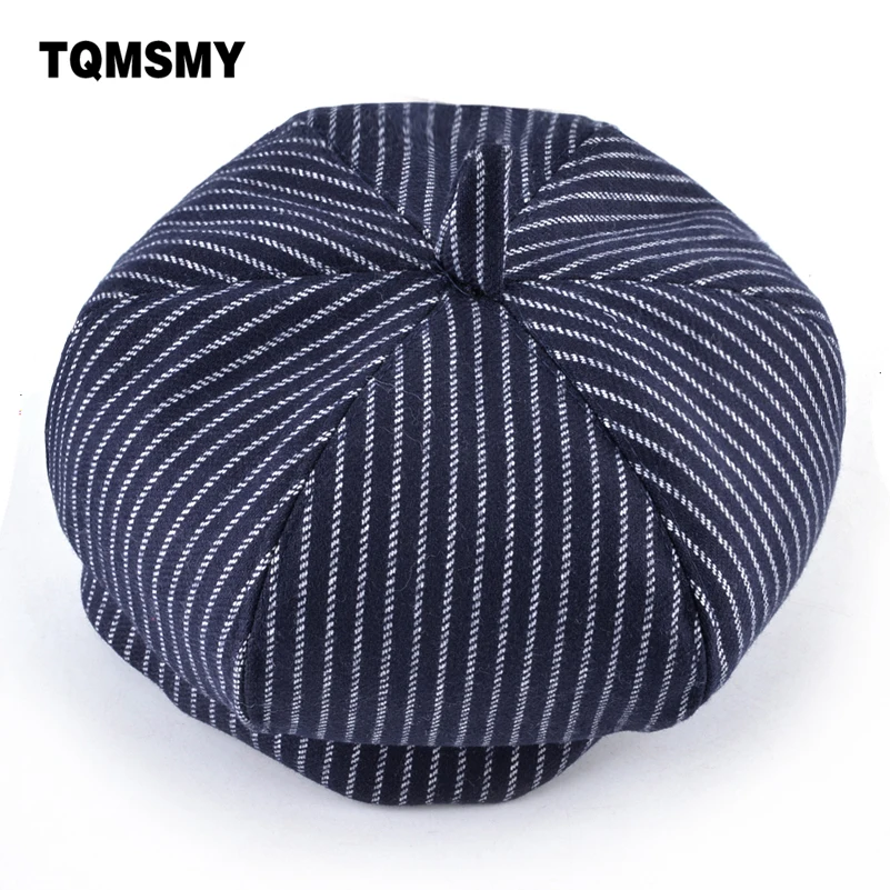 Cotton hats for Boys Berets Spring Casual Peaked cap kids Gorras Planas Children Striped Newsboy Caps girls Autumn Beret bone