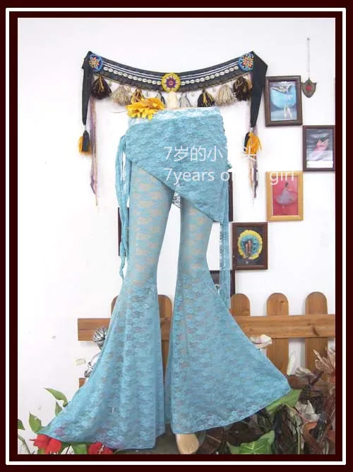 Lace Gothic Tribal Belly Dance Flare Broek Met Rok Pak DB73