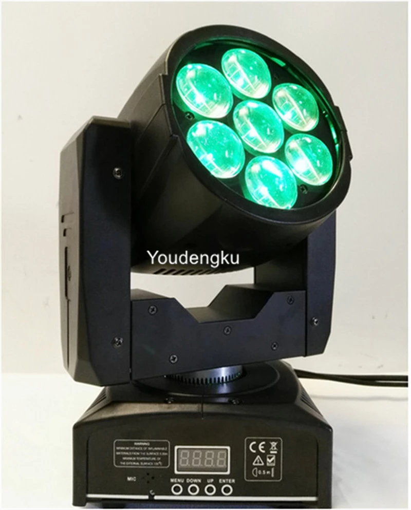 4 pieces led wah beam 7x12  movinghead stage lighting zoom 4 in 1 rgbw Mini led zoom moving head manual