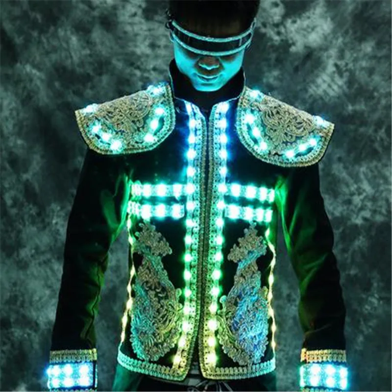 

Led Luminous Halloween Christmas Clothes Light Up Party Stage Performance Dance Wear Growing Ballroom Costume