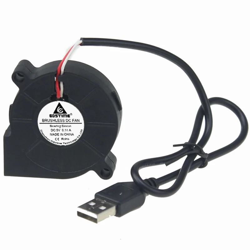 10 cái/lốc Gdstime Nhỏ 5015 50 MM X 15 MM DC 5 V USB Máy Tính Quạt Làm Mát Quạt Tản Nhiệt