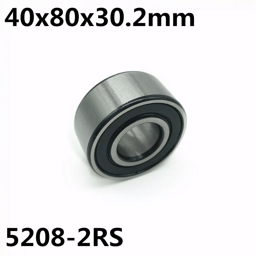 

5208-2RS 40x80x30.2 mm Double Row Angular Contact Bearings 5208 Free Shipping