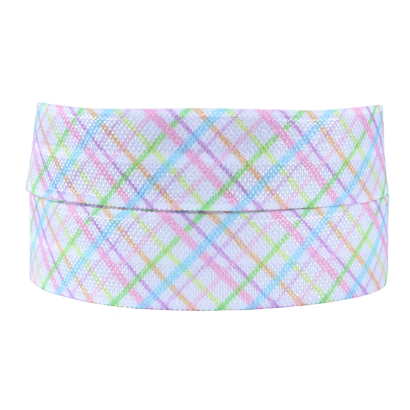 

FLRA FOE 5/8 Easter rainbow stripe FOE elastic ribbon by the yard