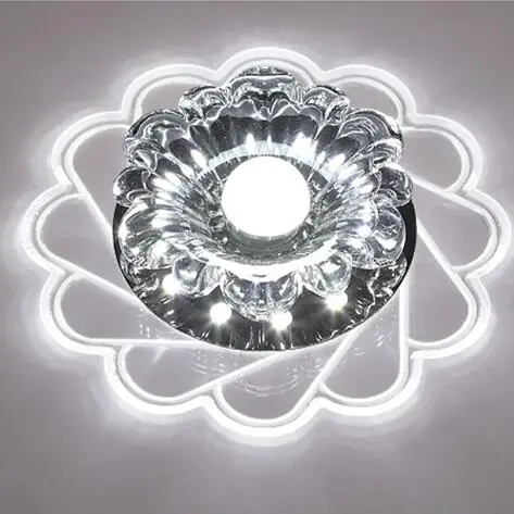 Modern LED Crystal Ceiling Light Circular Mini Ceiling Lamp Luminarias Rotunda Light For Living Room Aisle Corridor Kitchen
