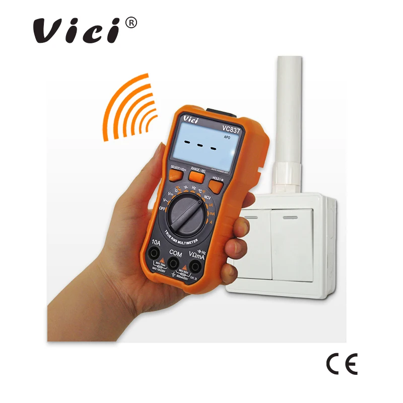 ViCi Digital Multimeter DMM True RMS LCD Auto Range Capacitance Resistance NCV Frequency Duty Cycle Data Hold Function 600V 10A