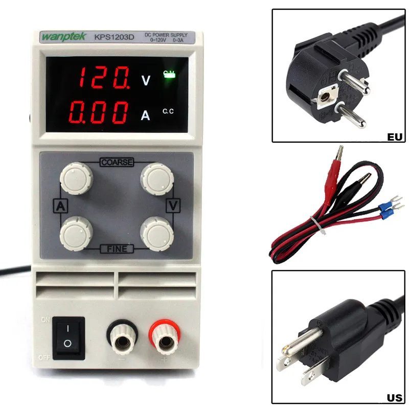 

Mini Digital 0-120V 0-3A LED Display Switch DC Power Supply Free Shipping High Precision Adjustable 110V/220V DC Power Supply