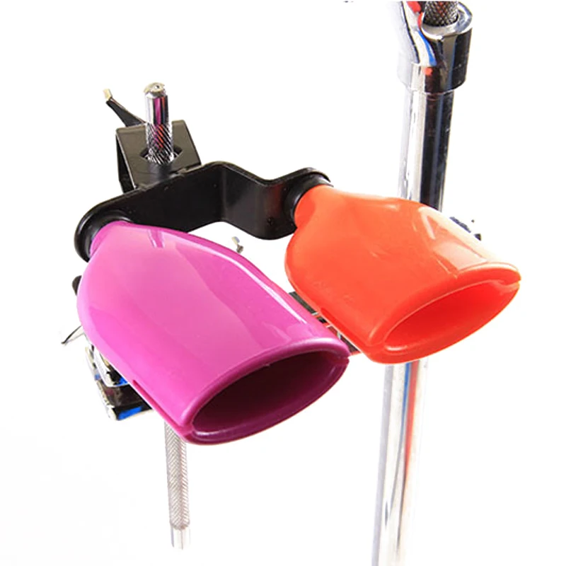 MoonEmbassy Double Sambago Bell Percussion Jam Block Latin Music Cowbell Knocker Drum Accessories